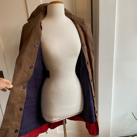 Vintage Burberry waxed coat with wool liner Small - Picture 6 of 16